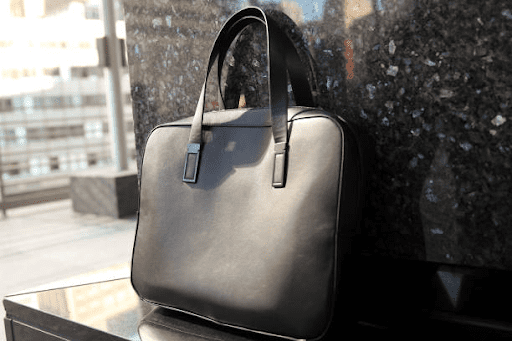 Waterproof leather laptop bag