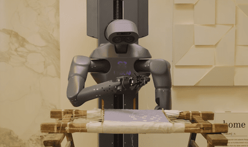 Panther Performs Fine Needle Threading in Embroidery Task